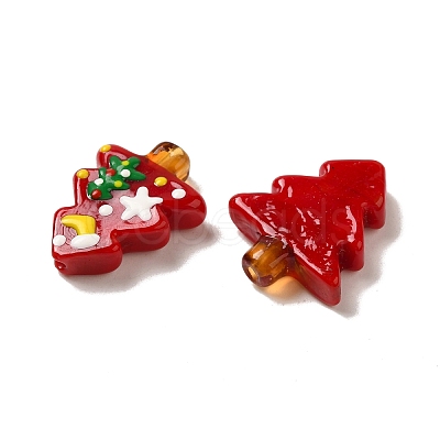 Christmas Theme Handmade Lampwork Beads X-LAMP-G162-06B-1
