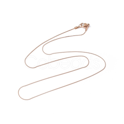 Ion Plating(IP) 304 Stainless Steel Serpentine Chain Necklace for Men Women NJEW-G076-01C-RG-1