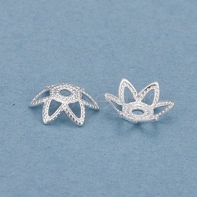Brass 6-Petal Bead Caps KK-K253-20S-1