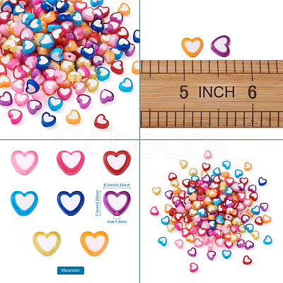 Opaque Acrylic Beads OACR-BT0001-01-1