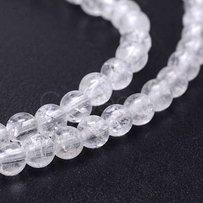 Natural Quartz Crystal Round Beads Strands G-J303-01-10mm-1