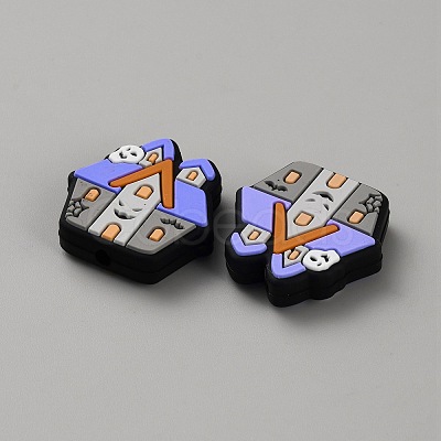 Halloween Food Grade Eco-Friendly Silicone Focal Beads LS-SIL-WH0014-52A-1