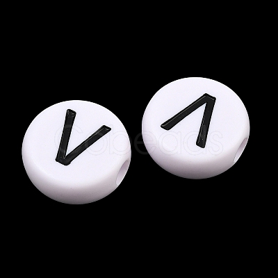 Opaque White Acrylic European Beads AC-CBA3BDD-01V-1