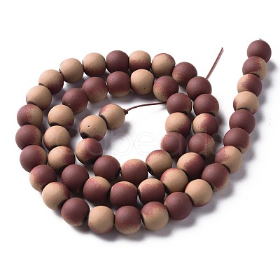 Spray Painted Non-magnetic Synthetic Hematite Beads Strands G-N337-01D-1