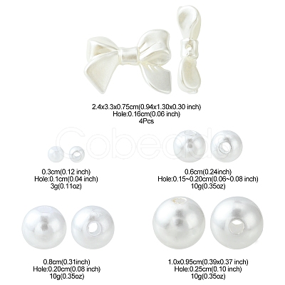 5 Style Imitation Pearl Acrylic Beads OACR-FS0001-31-1