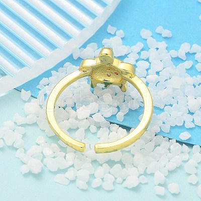 304 Stainless Steel Open Cuff Finger Rings for Women RJEW-B109-07G-01-1