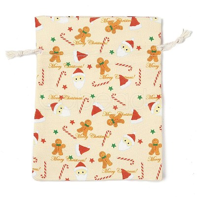 Christmas Theme Cloth Printed Storage Bags ABAG-F010-02C-04-1