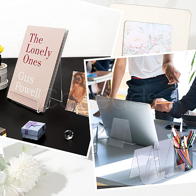 6Pcs Acrylic Book Stand for Kitchen Counter ODIS-SP0001-04C-1