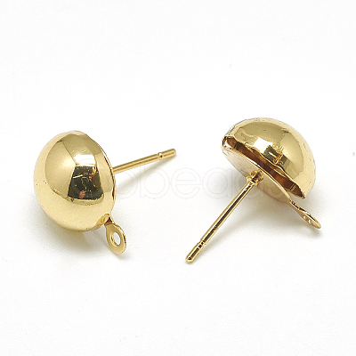 Brass Stud Earring Findings X-KK-T032-004G-1
