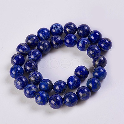 Natural Lapis Lazuli Beads Strands G-K254-01-12mm-1