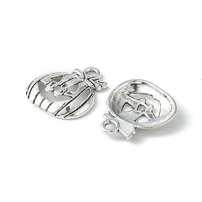 20Pcs Tibetan Style Halloween Pumpkin Jack-O'-Lantern Alloy Pendants TIBEP-YW0001-43AS-1