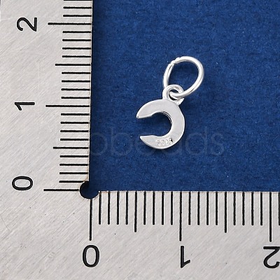925 Sterling Silver Letter Charms STER-C012-01S-C-1