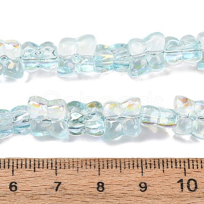 Transparent Glass Beads Strands GL-CBAAE04-02F-1
