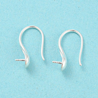 925 Sterling Silver Hoop Earring Findings STER-H107-12S-1