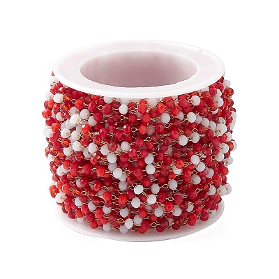 Handmade Glass Beaded Chains CHS-P016-46G-08-1