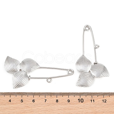 Trillium 304 Stainless Steel Safety Pins Brooch Findings SA-CBA098D-14C-P01-1