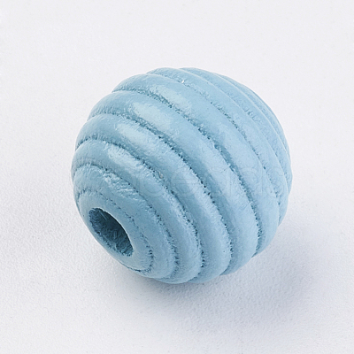 Natural Maple Wood Beehive Beads WOOD-Q030-48B-1