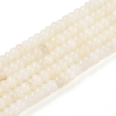 Natural White African Opal Beads Strands G-T140-75C-1