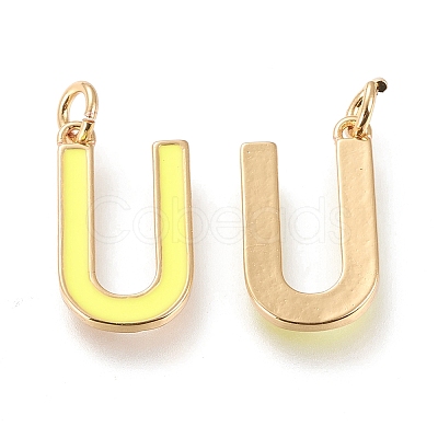 Brass Enamel Pendants KK-R139-02U-1