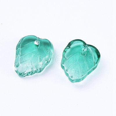 Two-Tone Transparent Glass Charms GLAA-H016-15Y-1