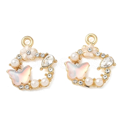 Alloy Rhinestone Pendants FIND-C074-21KCG-01-1