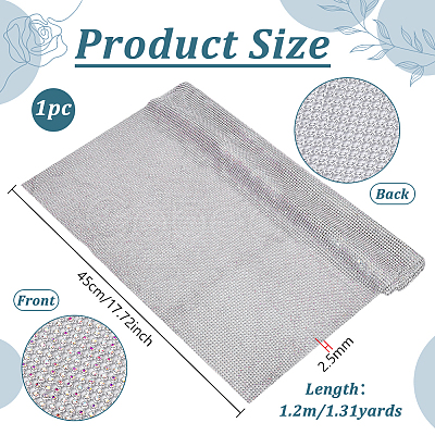 Aluminum Rhinestone Mesh Beaded Trim DIY-WH0750-412C-1