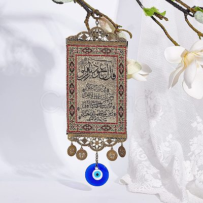 Zinc Alloy & Cloth Hanging Pendant Decorations HJEW-WH0036-21-1
