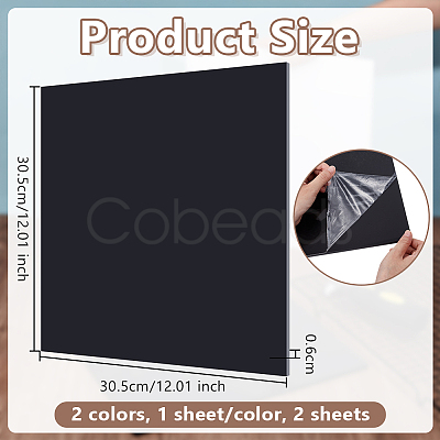 2 Sheets 2 Colors HDPE Plastic Sheets DIY-OC0014-43A-1