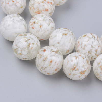 Handmade Gold Sand Lampwork Beads LAMP-S194-008C-04-1
