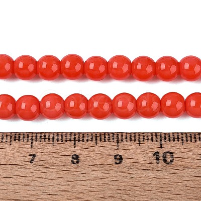 Opaque Solid Color Glass Beads Strands GLAA-T032-P6mm-19-1