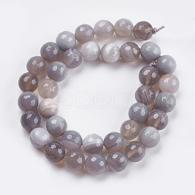 Natural Striped Agate/Banded Agate Beads Strands G-P364-06-10mm-1