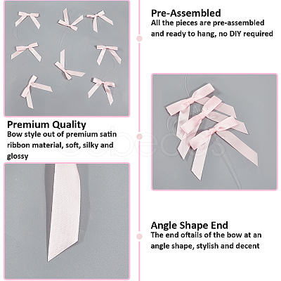 6Pcs Polyester Bowknot Hanging Streamer AJEW-SP0002-71B-1