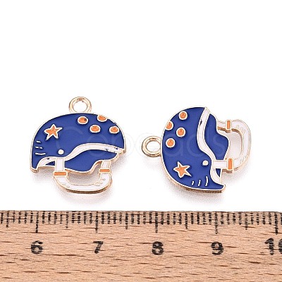 Alloy & Enamel Pendants ENAM-T021-46G-1