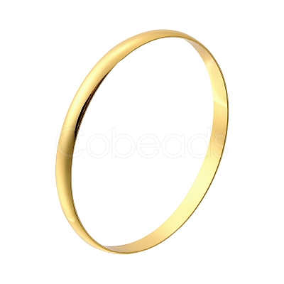 304 Stainless Steel Plain Bangles for Women BJEW-V004-02B-G-1