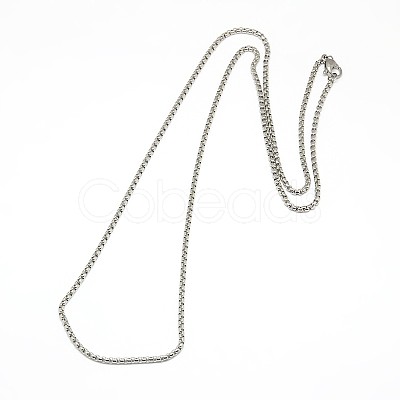 Non-Tarnish 304 Stainless Steel Venetian Chain Necklace MAK-G004-06P-1
