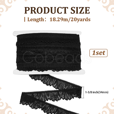 20 Yards Chinlon Yarns Lace Trim SRIB-FG0001-33B-1
