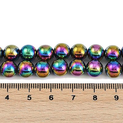 Electroplated Synthetic Magnetic Hematite Beads Strands G-G174-L01-02-1