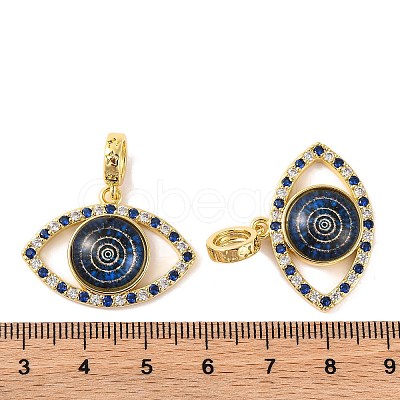 Rack Plating Brass Micro Pave Cubic Zirconia Pendant KK-H486-20G-01-1