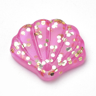 Resin Paillette Pendants CRES-S303-50-1