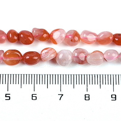 Natural Red Agate Beads Strands G-P497-01B-11-1