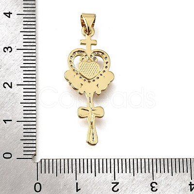 Brass Micro Pave Cubic Zirconia ABS Imitation Pearl Pendants KK-D328-03G-B-1