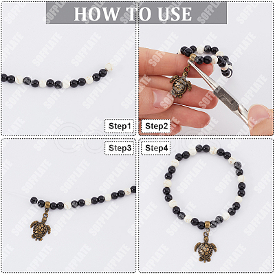 300Pcs 5 Styles Tibetan Style Alloy Tube Bails TIBE-SP0001-03AB-1