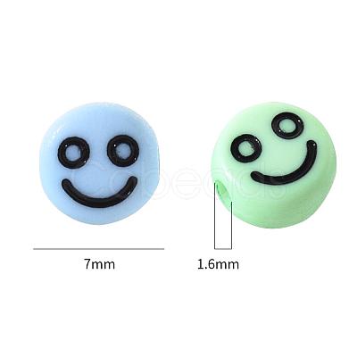 Opaque Acrylic Beads MACR-YW0001-22B-1
