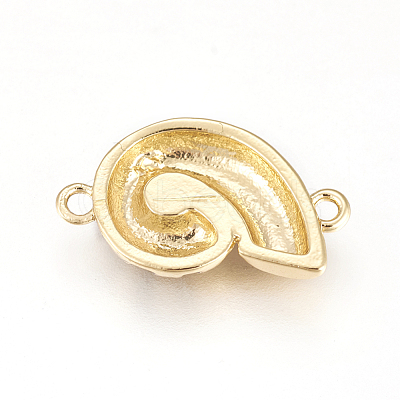 Brass Enamel Links connectors ZIRC-L078-034G-NR-1