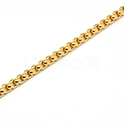 304 Stainless Steel Venetian Chain Box Chain Necklace Making STAS-A028-N031G-A-1
