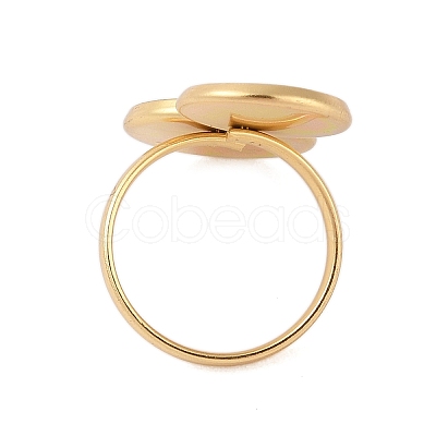 304 Stainless Steel Open Cuff Ring Findings STAS-E124-05M-G-1