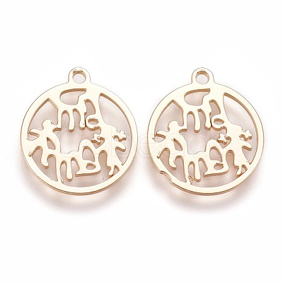 Brass Pendants KK-O103-01G-1