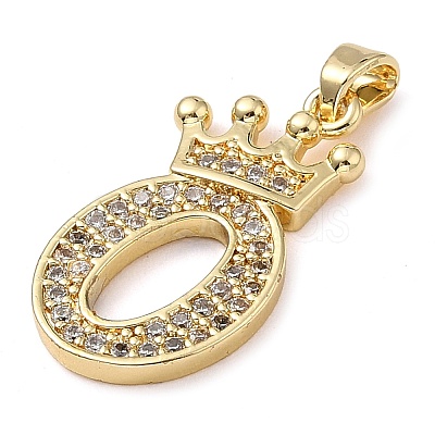 Rack Plating Brass Micro Pave Cubic Zirconia Pendants KK-D535-01O-RS-1