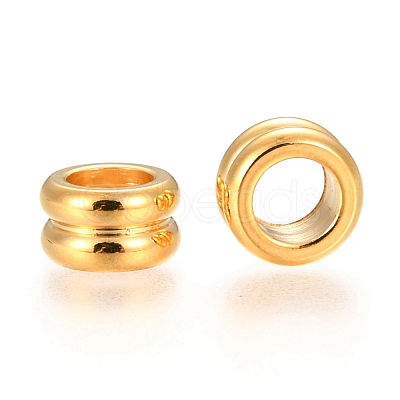 304 Stainless Steel Grooved Beads STAS-I117-16A-G-1