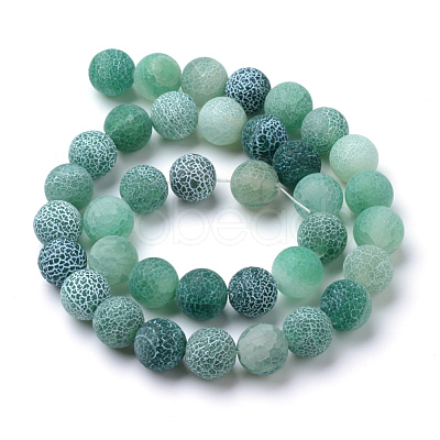Natural & Dyed Crackle Agate Bead Strands X-G-T056-8mm-06-1